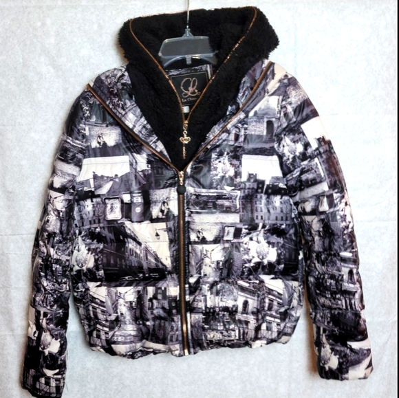 La Chapelle Graphic Puffer Coat - Picture 1 of 15